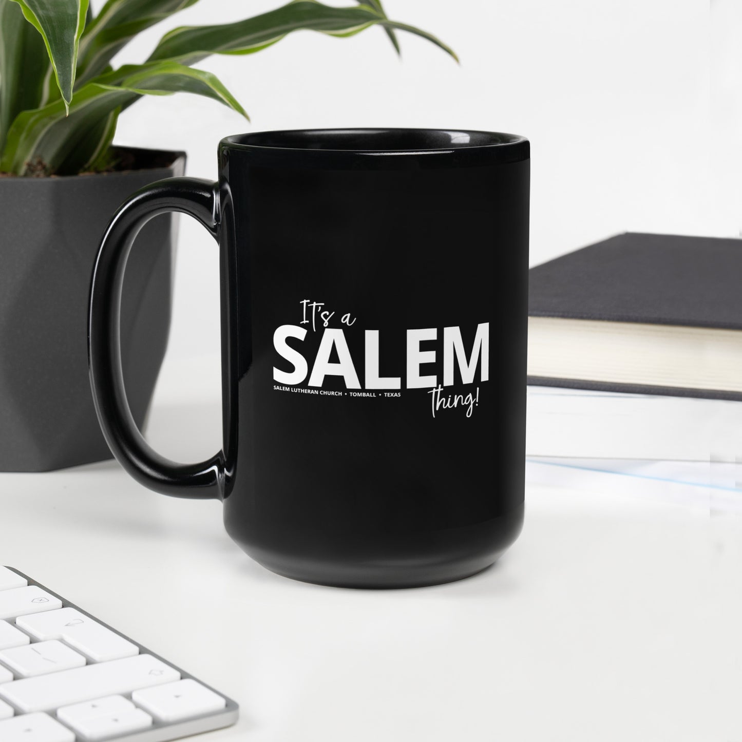 Salem Black Glossy Mug
