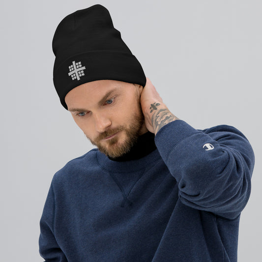 Embroidered Thumbprint Beanie
