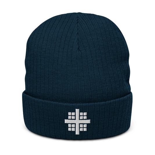 Ribbed Knit Salem Thumbprint Beanie