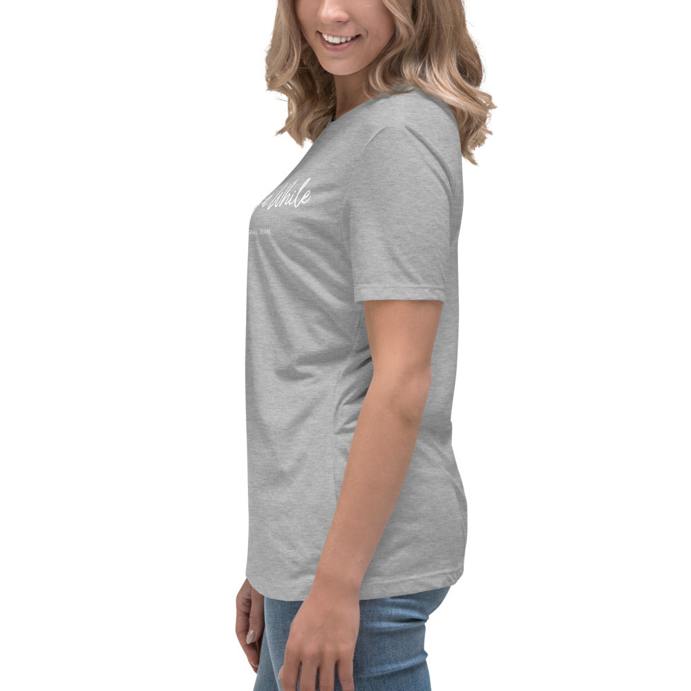 "Come + Stay a While" Women's T-Shirt